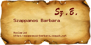 Szappanos Barbara névjegykártya