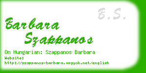 barbara szappanos business card